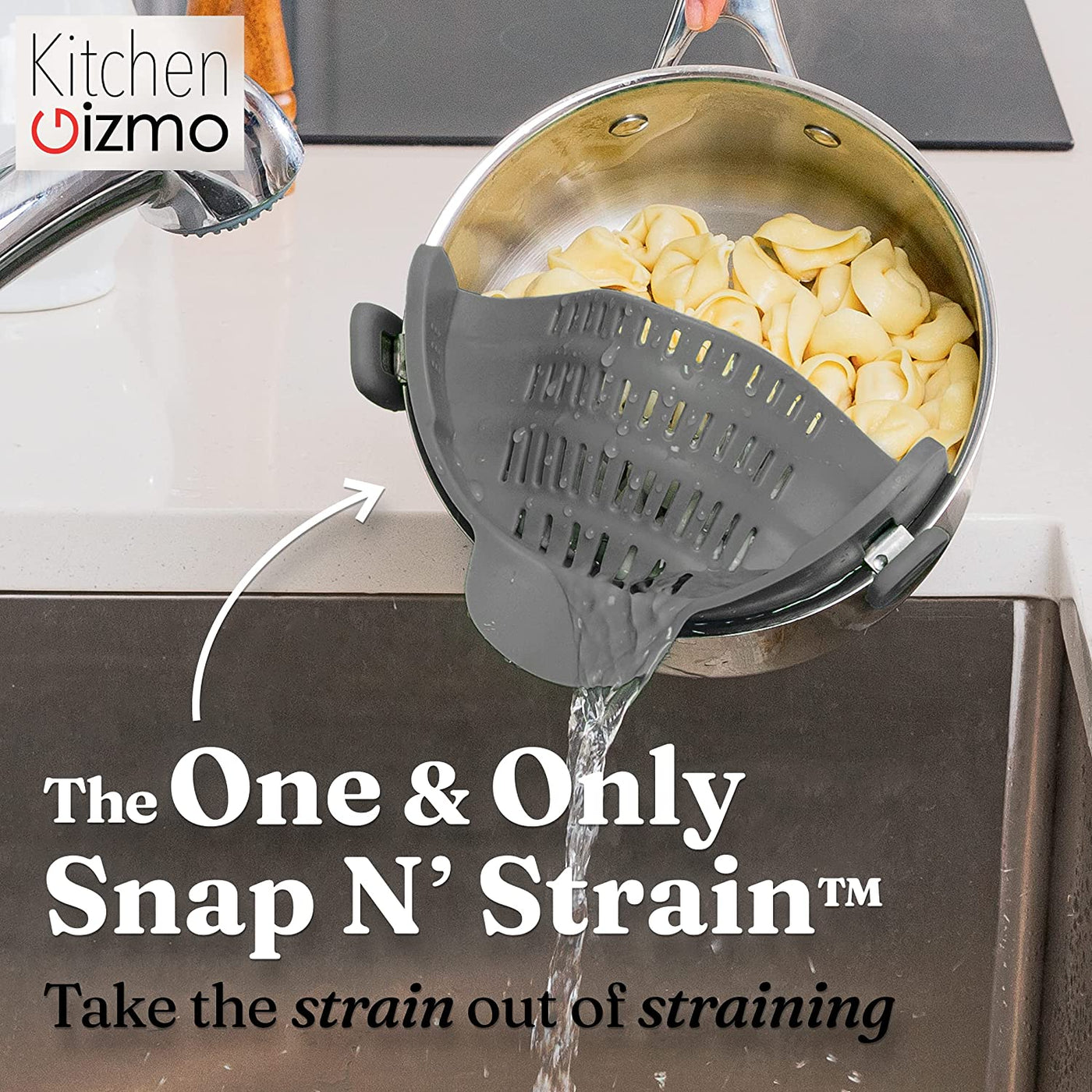 Snap N Strain Pot Strainer and Pasta Strainer