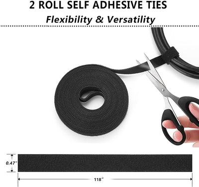 Cord Management Organizer Kit 4 Cable Sleeve Split