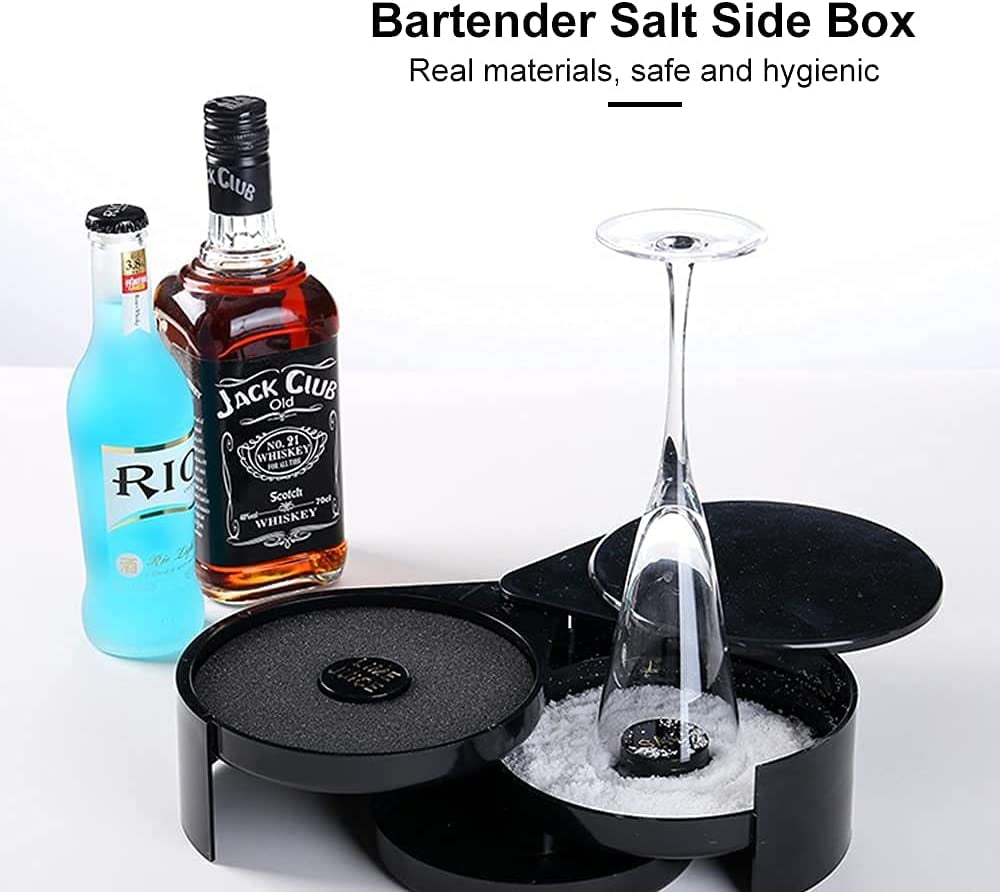 3-Tier Bar Juice Cocktail Seasoning Box Rimmers