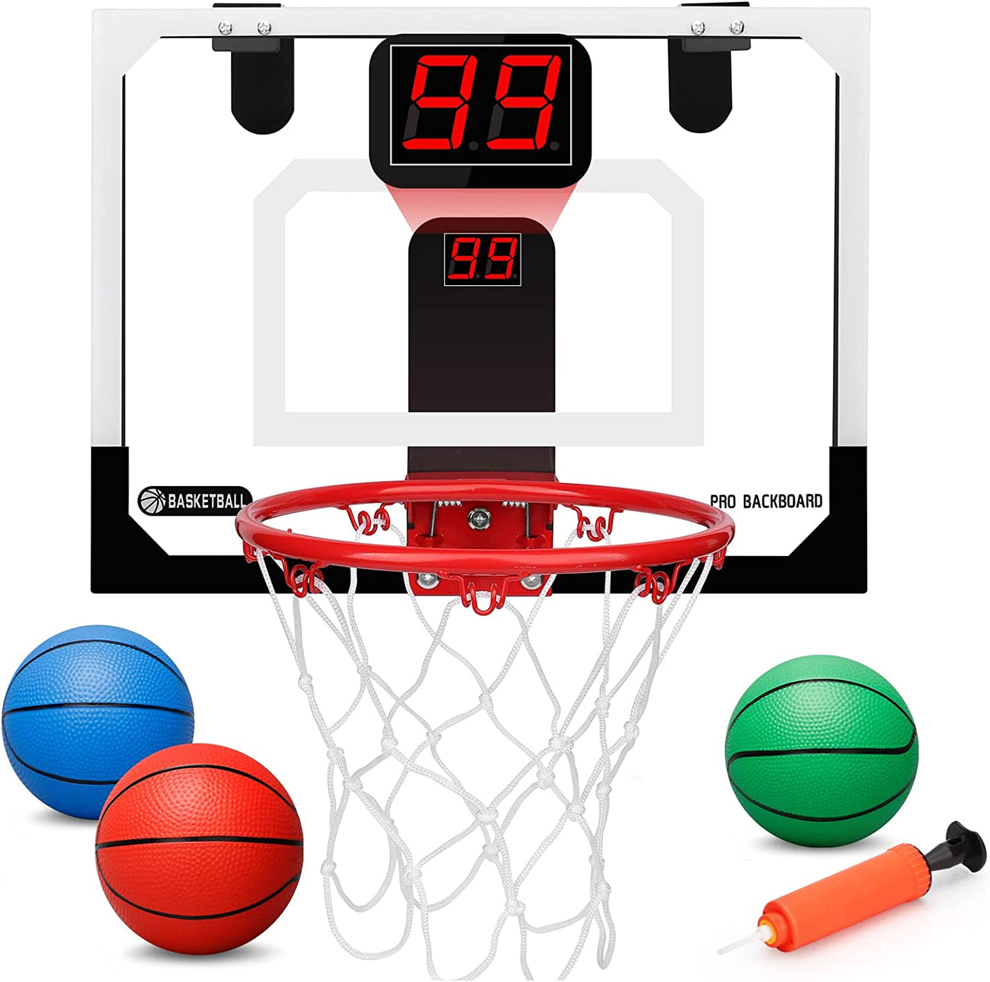 Mini Basketball Hoop for Kids Adults, over the Door Basketball