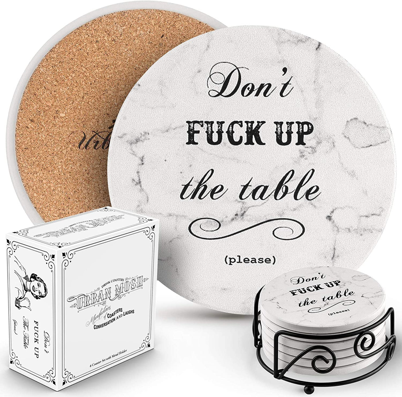 Funny Drink Coasters Home Decor Gifts Housewarming