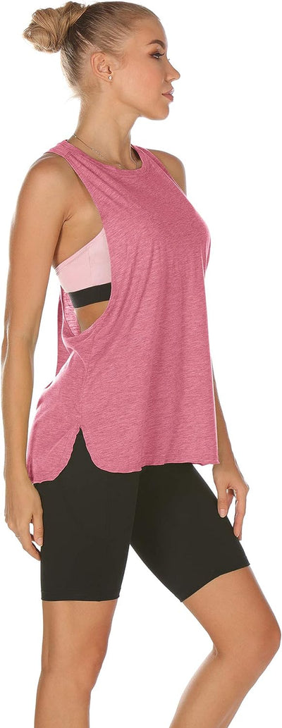 Women'S Racerback High Neck Workout Athletic Yoga Muscle Tank