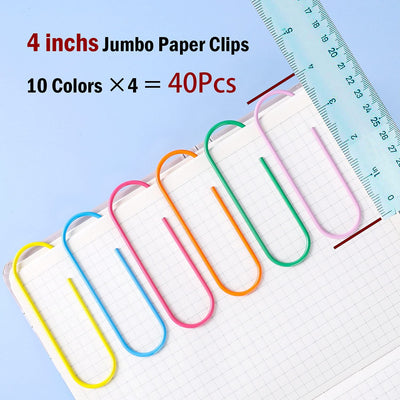 Jumbo Paper Clips, 40 Pcs 4 Inches Large Paper Clip Holder