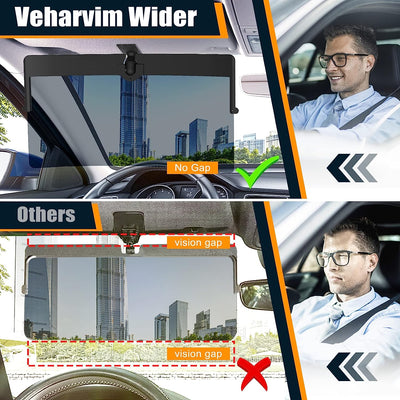 Sun Visor Extender for Cars, Upgraded Polarized Car