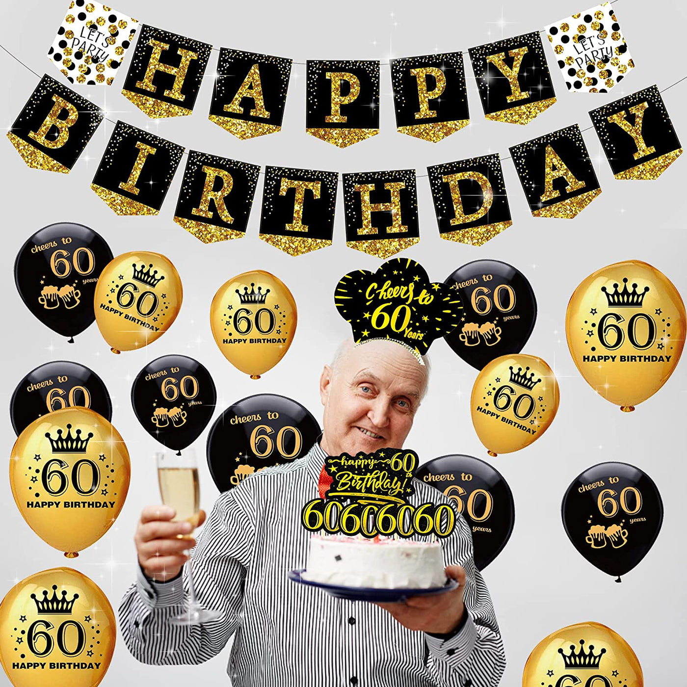 60Th Birthday Decorations for Men Women