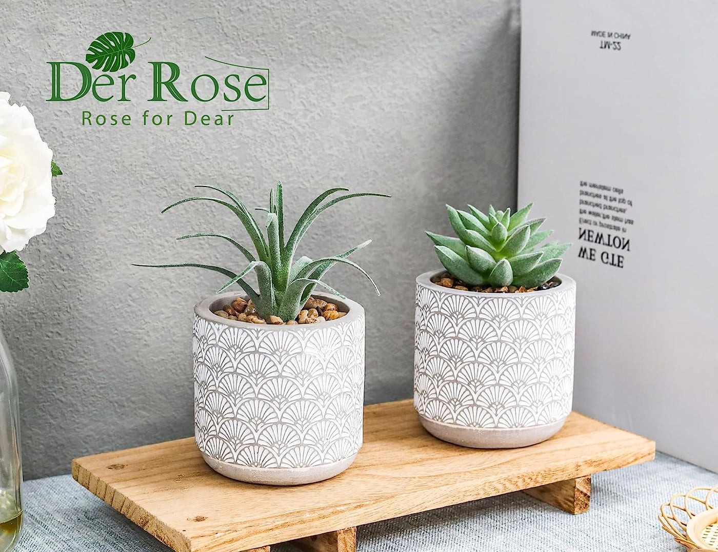 2 Packs Fake Plants Artificial Succulents Plants in Pots for Home Boho Decor Indoor