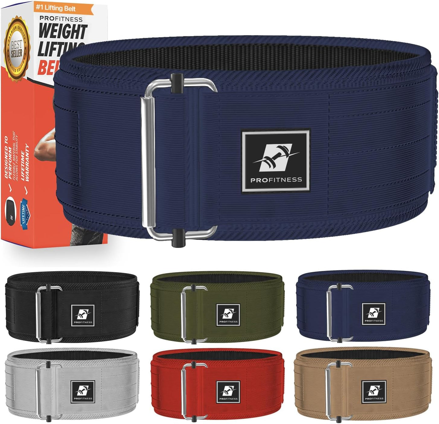 Weight Lifting Belt (4 Inch Wide) Locking Weight Belt for Performance