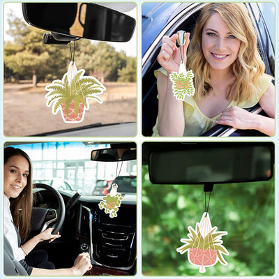 8 Pack Car Hanging Plants Air Freshener for Women Girls Long