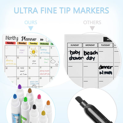 Magnetic Dry Erase Calendar Whiteboard Set