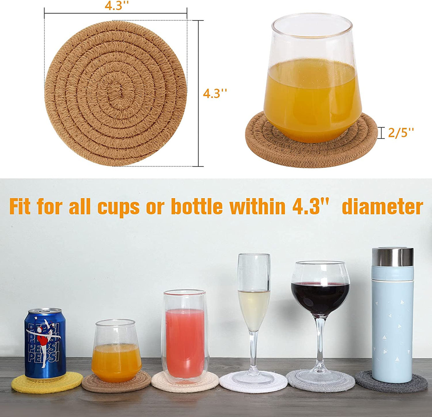 6 Pcs Coasters for Drinks,Super Absorbent Drink