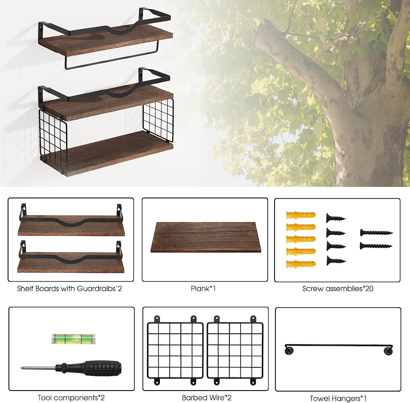 LEEHOO Floating Shelves for Wall Decor