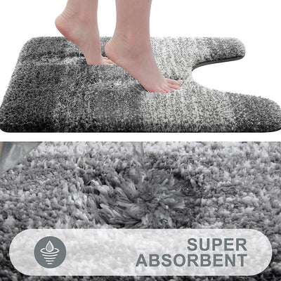 Luxury Bathroom Rug Set 2 Piece, Soft Absorbent