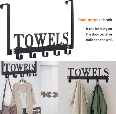 Over the Door Hooks, Towel Holder for Bathroom
