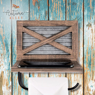 Autumn Alley Toilet Paper Holder with Shelf