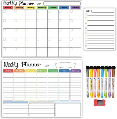 Magnetic Dry Erase Calendar Whiteboard Set