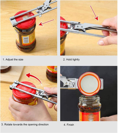 Master Jar & Bottle Opener, Adjustable Multifunctional