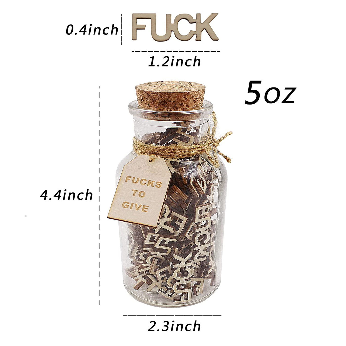 Jar of Fucks（5Oz）Gift Jar,Fucks to Give