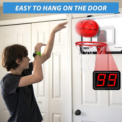 Mini Basketball Hoop for Kids Adults, over the Door Basketball