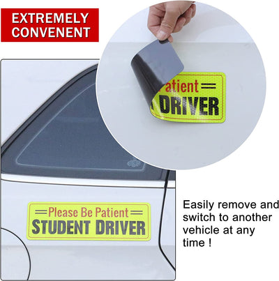 Student Driver Magnet for Car,Please Be Patient Student