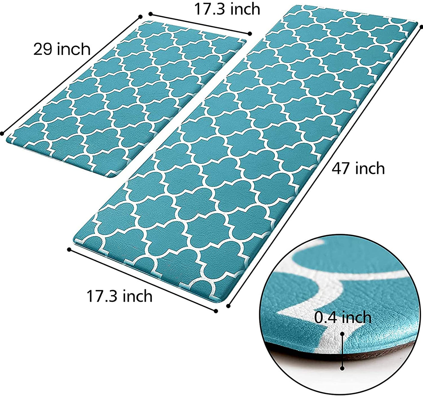 Kitchen Mat [2 PCS] Cushioned Anti-Fatigue Kitchen