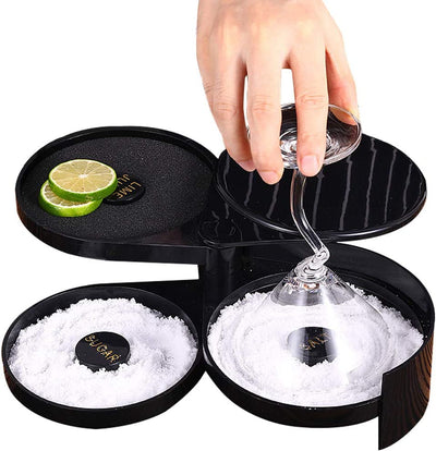 3-Tier Bar Juice Cocktail Seasoning Box Rimmers