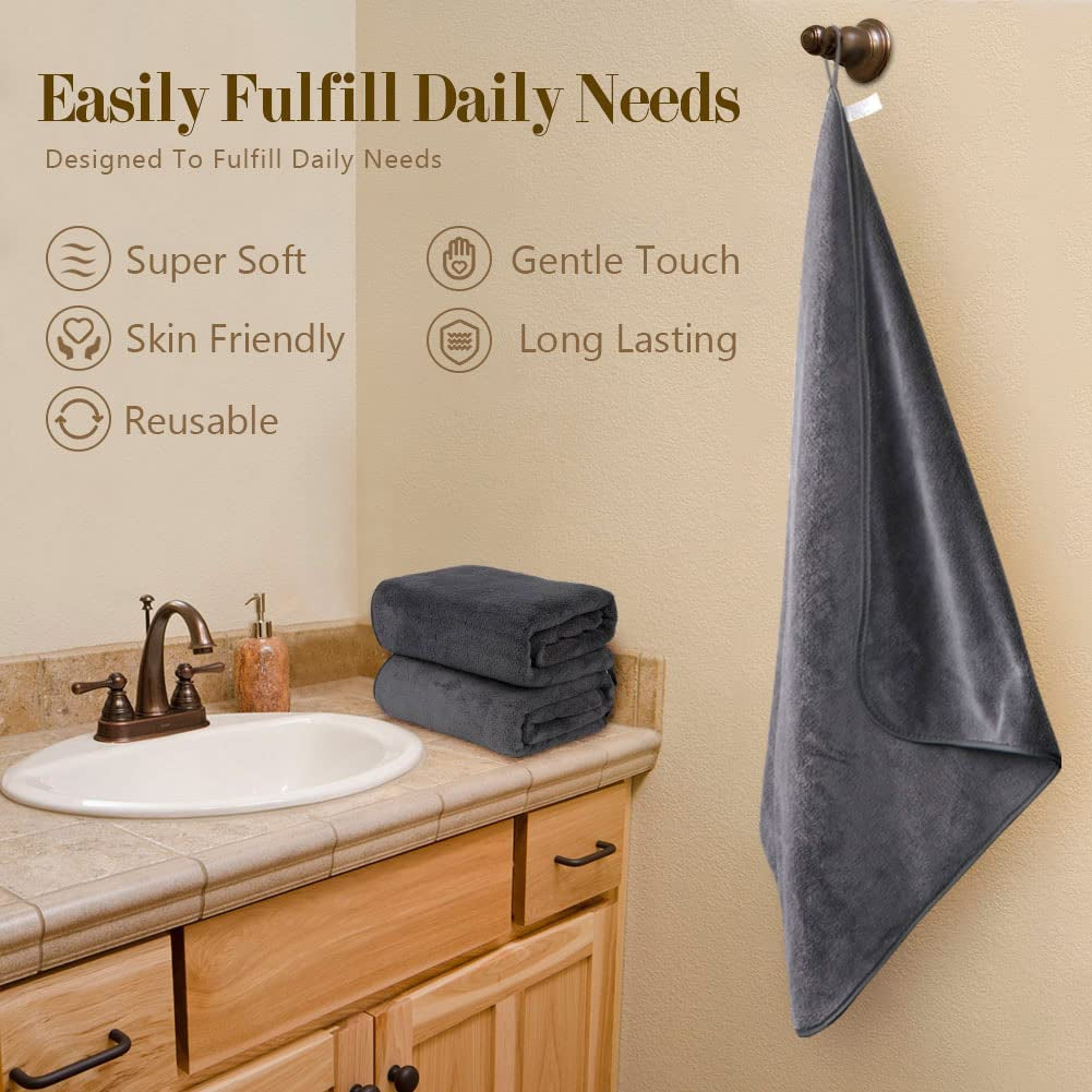 Microfiber Bath Towel Set Pack of 2(27’’ X 54’’)