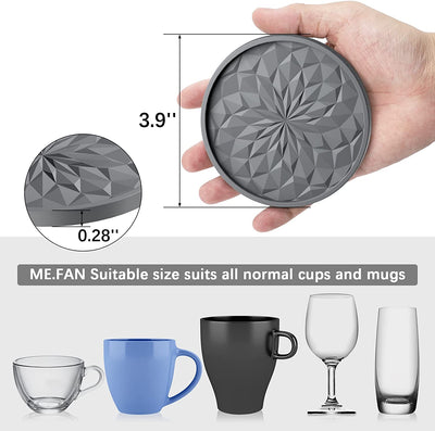 Silicone Coasters [6 Pack]  Coasters with Holder