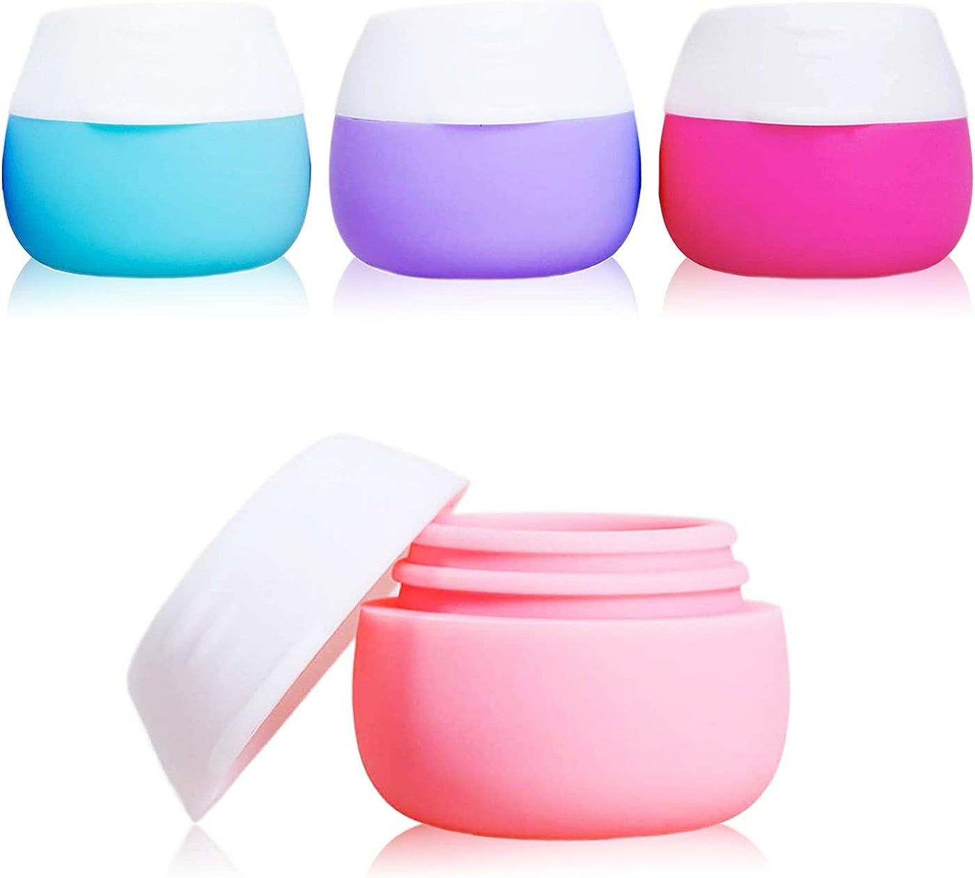 Travel Containers for Toiletries,  Silicone Cream Jars, TSA