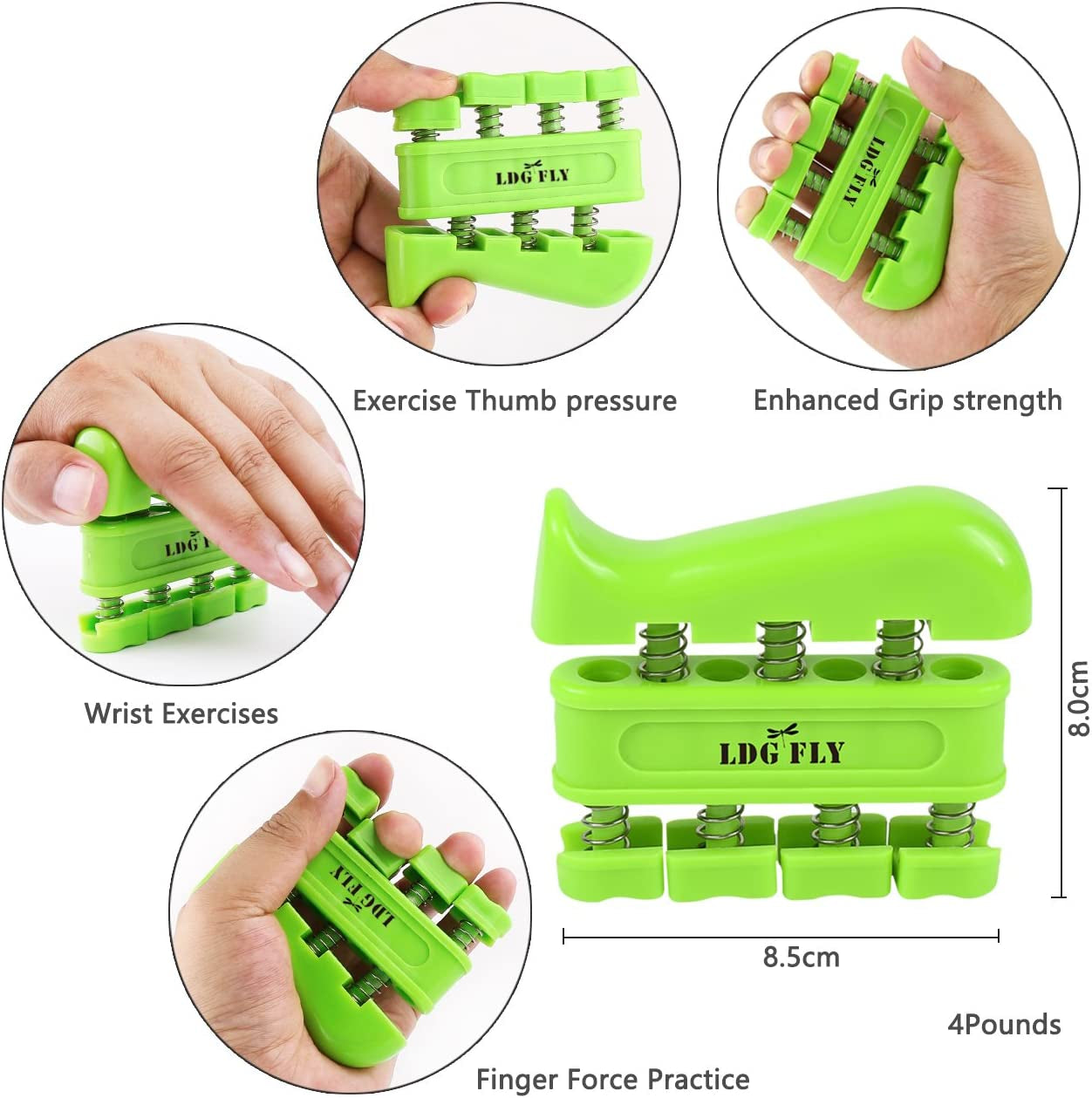 Hand Grip Strengthener Kit with Finger Exerciser, Finger Stretchers
