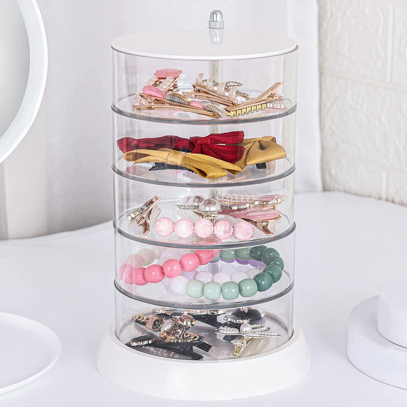 360° Rotating Hair Accessories Organizer