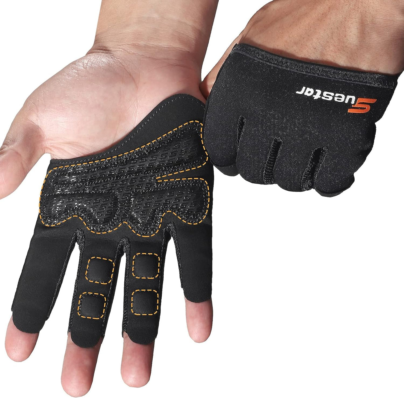 Partial Weight Lifting Gloves, 3/4 Finger Workout Gloves for Men Women