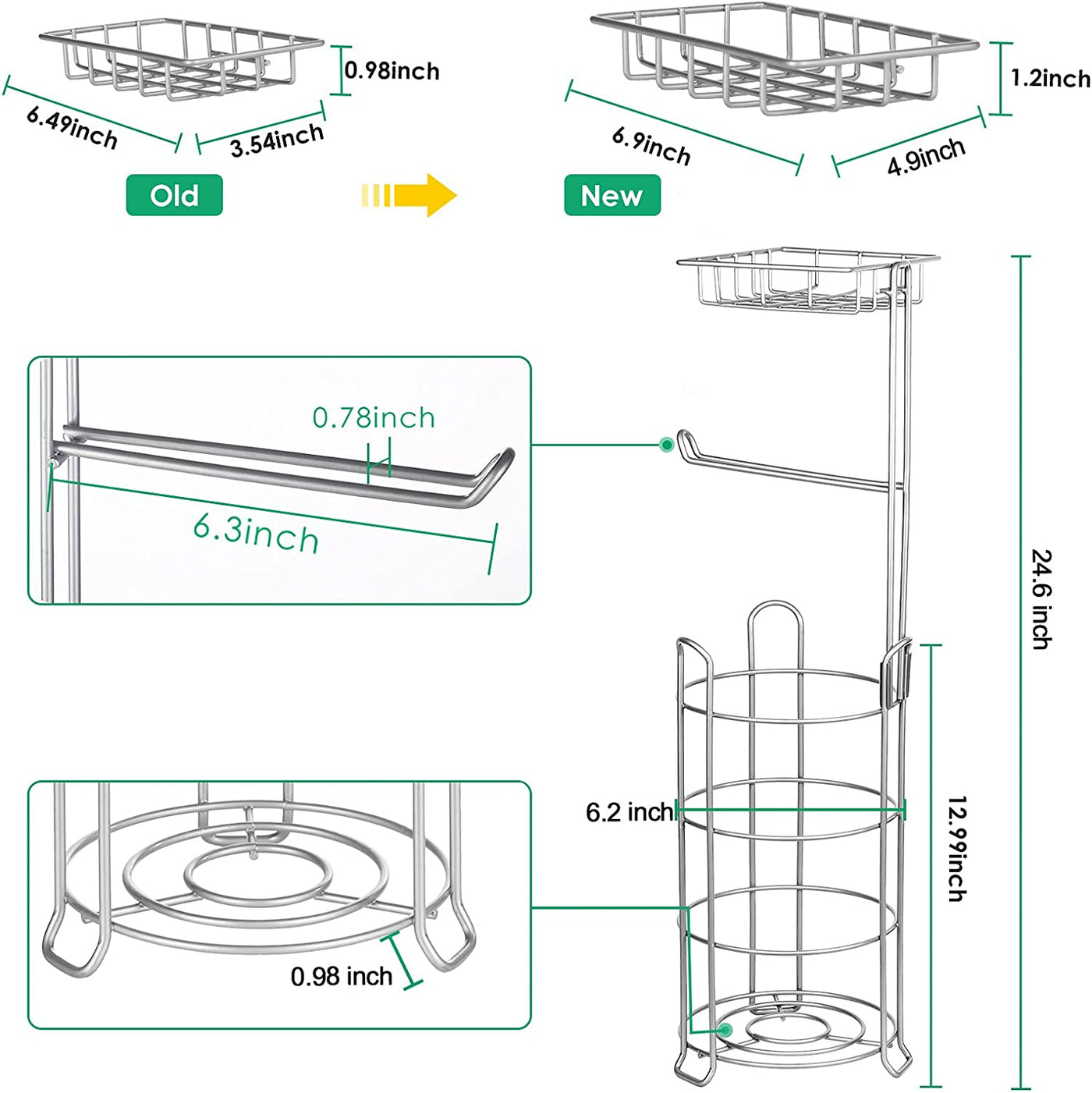 Toilet Paper Holder Upgraded Toilet Paper Stand