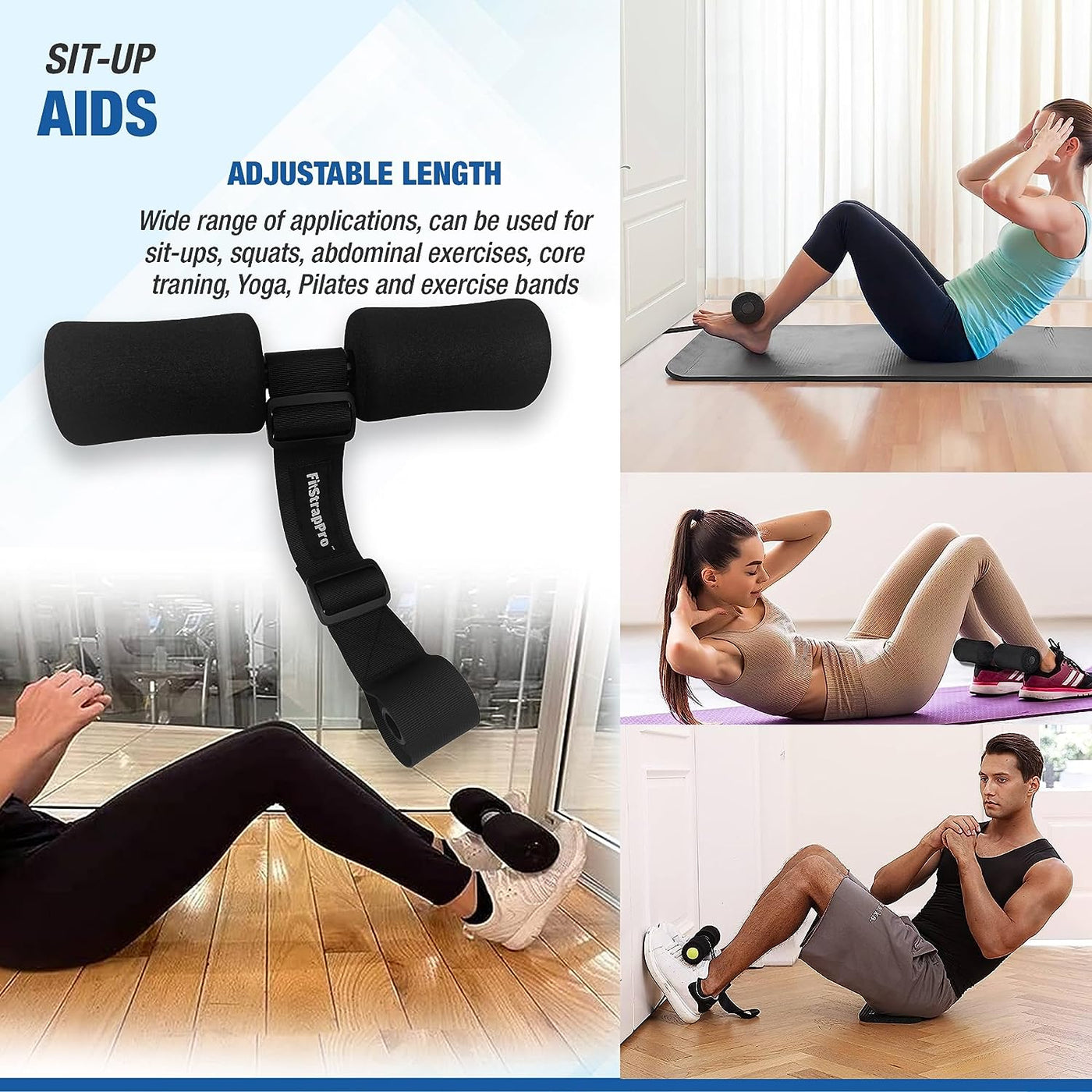 Nordic Adjustable Hamstring Curl Strap Compact & Portable Fitness Accessory