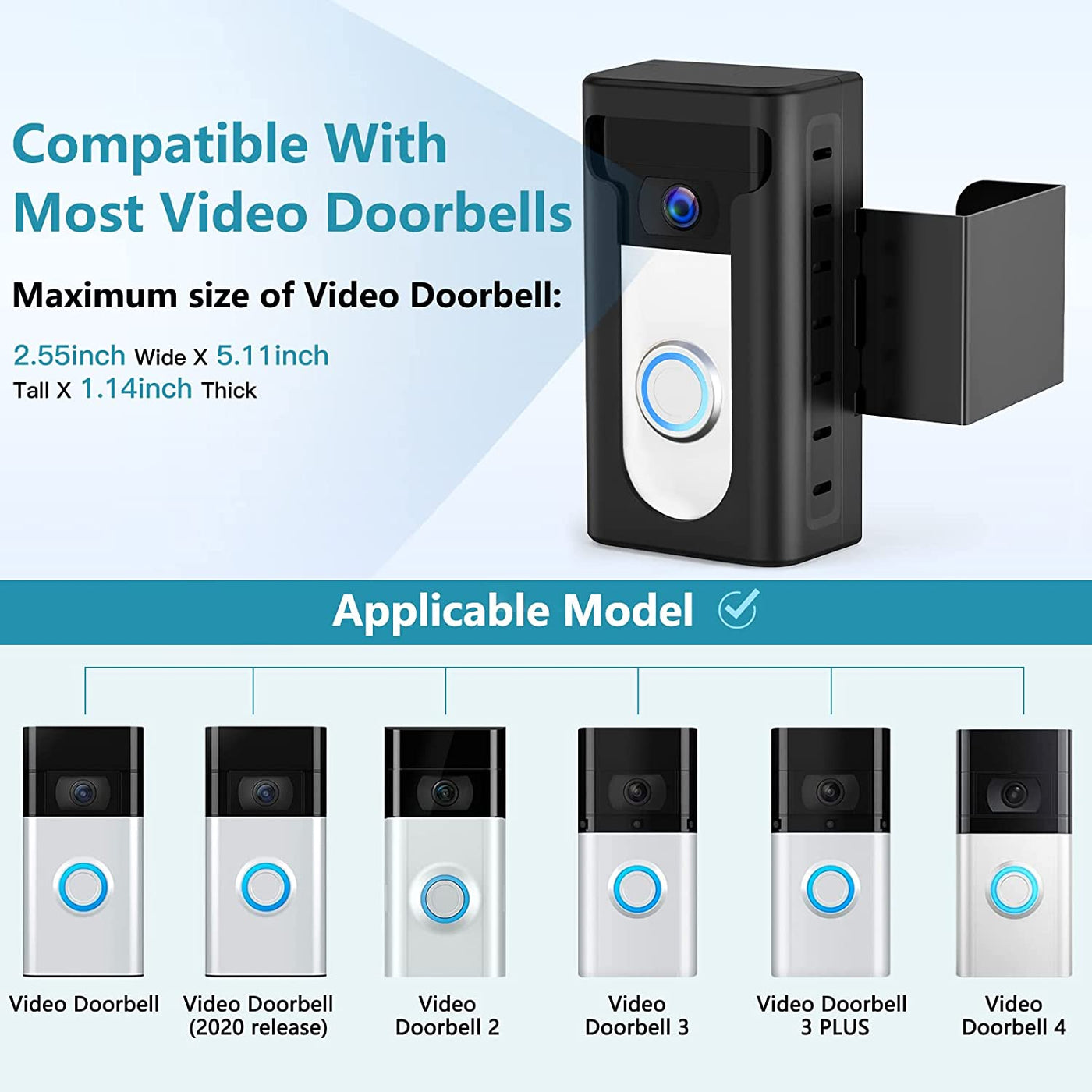 2023 Upgrade Anti-Theft Video Doorbell Mount