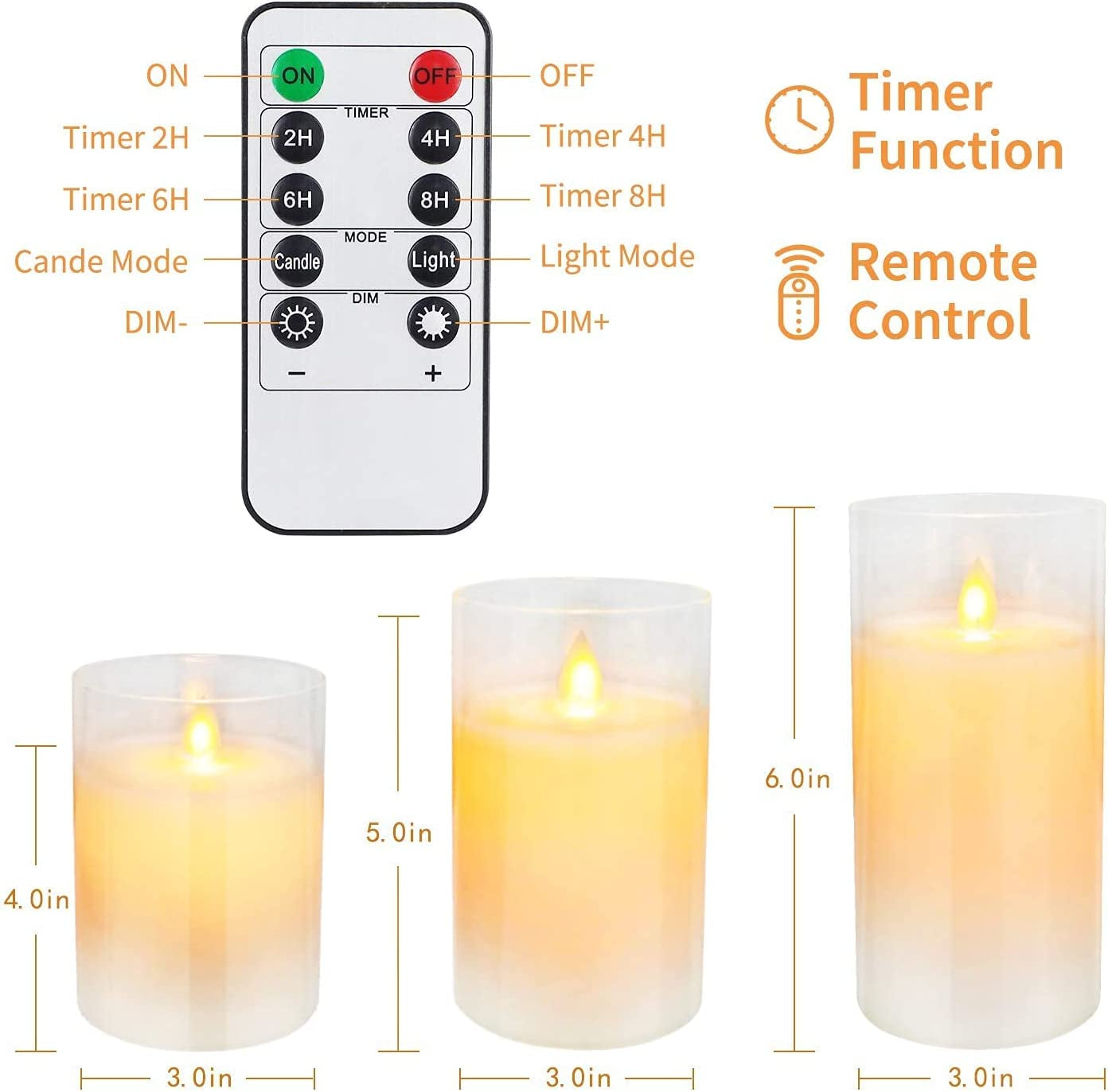 Flameless Led Candles Flickering, Real Wax