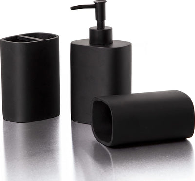 Bathroom Accessories Set Black Soap Dispenser