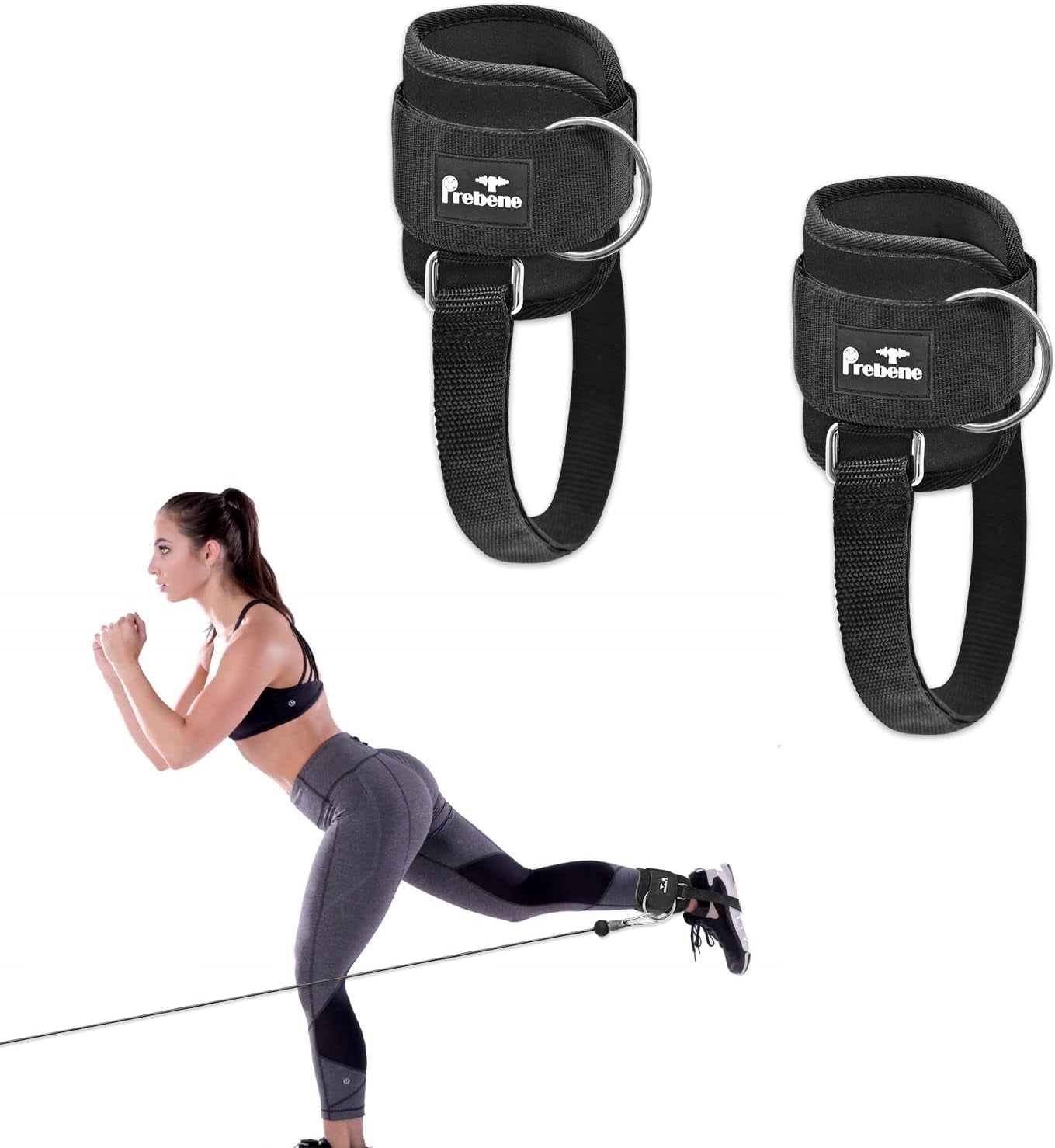 Ankle Strap for Cable Machines, Adaptive O-Ring for Glute & Leg Workouts