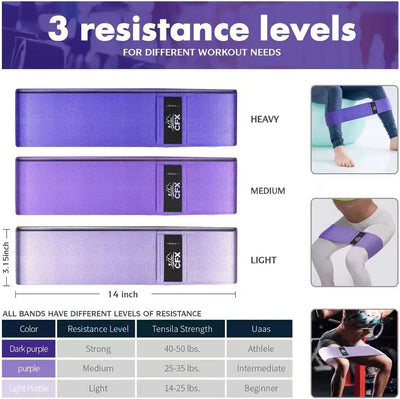 Resistance Bands Set, Exercise Bands with Non-Slip Design for Hips