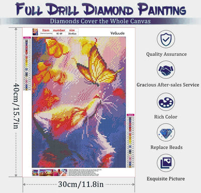 Diamond Painting Kits for Adults, Fox 5D Diamond