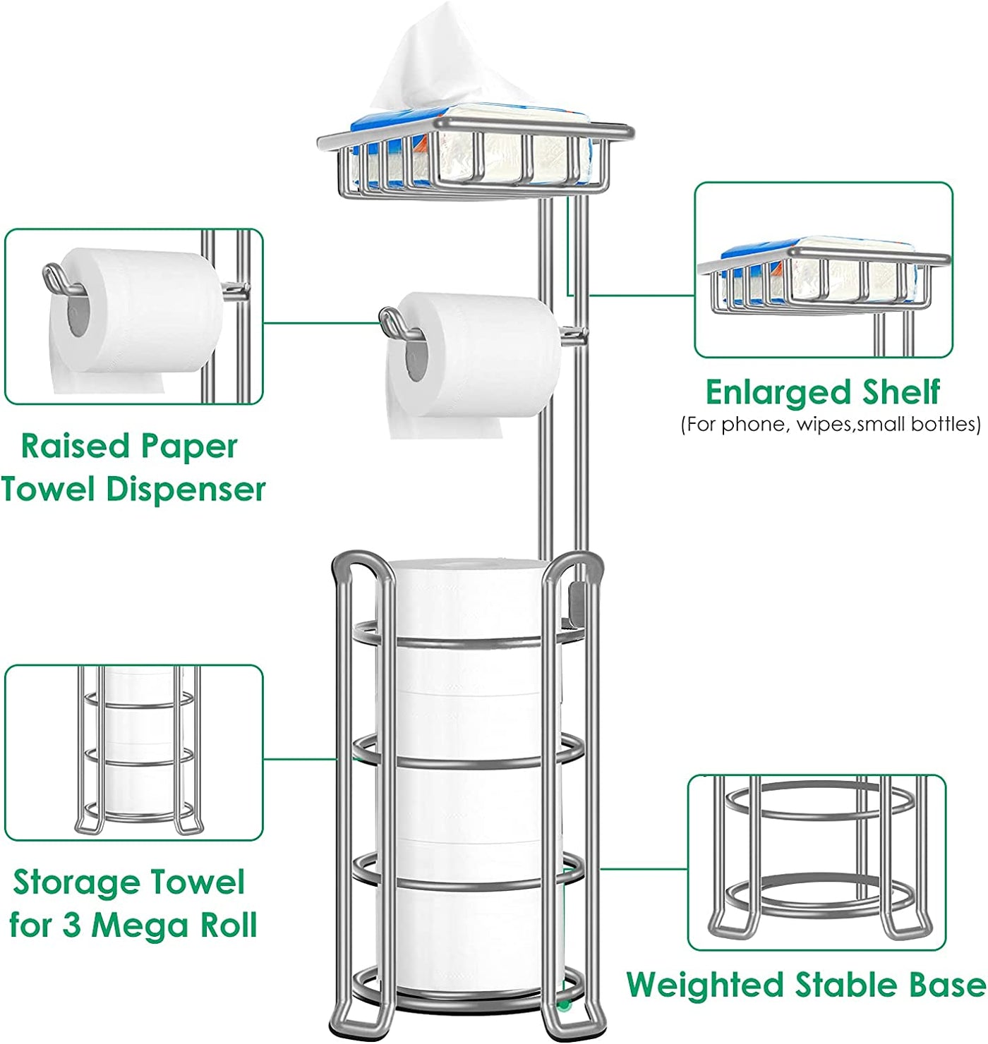 Toilet Paper Holder Upgraded Toilet Paper Stand