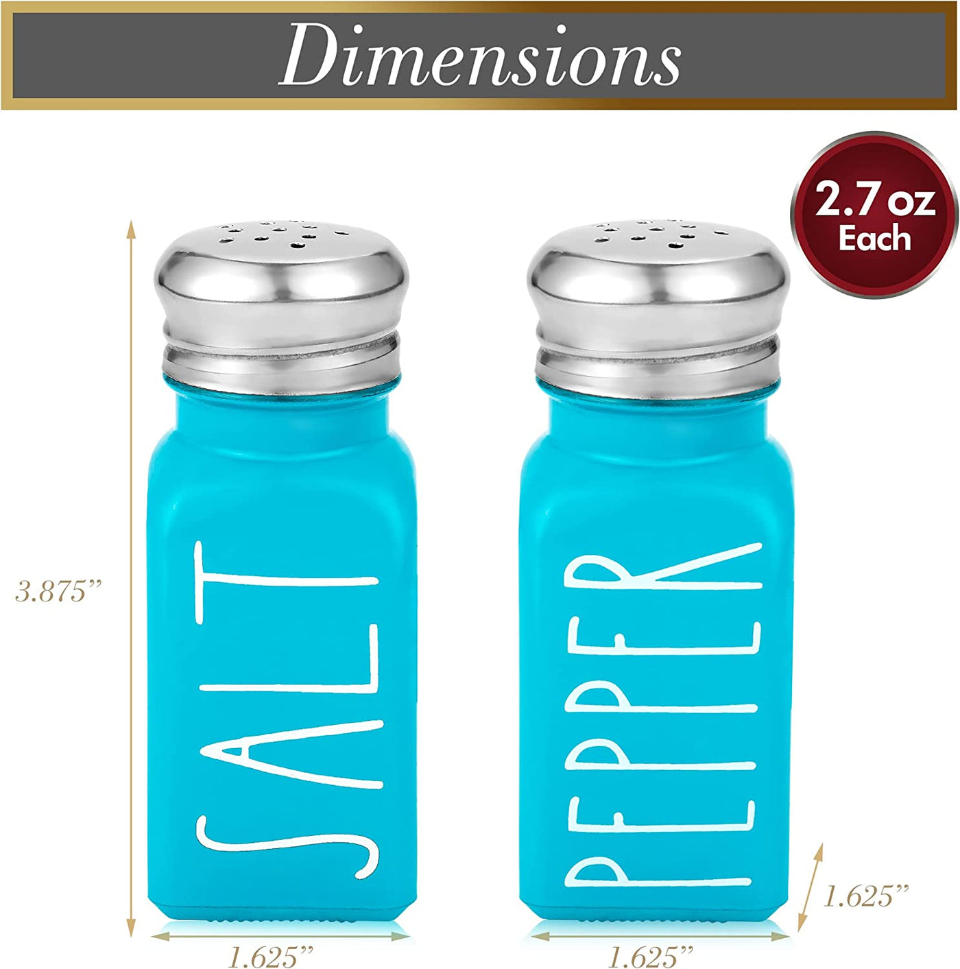 Teal Salt and Pepper Shakers Set by