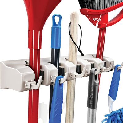 HOME IT Mop and Broom Holder Garage Storage