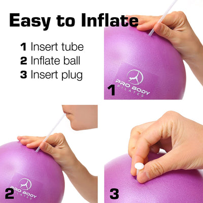 Probody Pilates Ball Small Exercise Ball, 9 Inch Bender Ball, Mini Soft