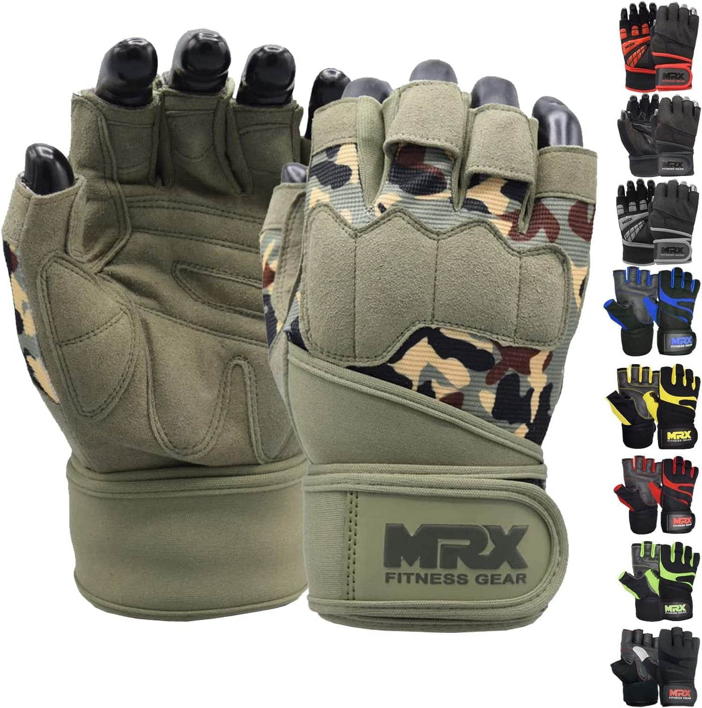 MRX Weightlifting Gloves for Men Workout Gloves Mens Wrist Support