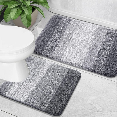 Luxury Bathroom Rug Set 2 Piece, Soft Absorbent