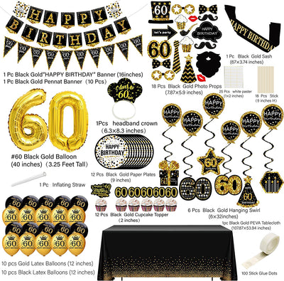 60Th Birthday Decorations for Men Women