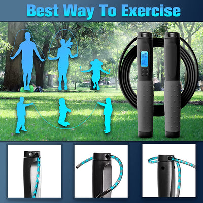 Jump Rope, Skipping Rope for Women Men Kids with Ball Bearings Rapid