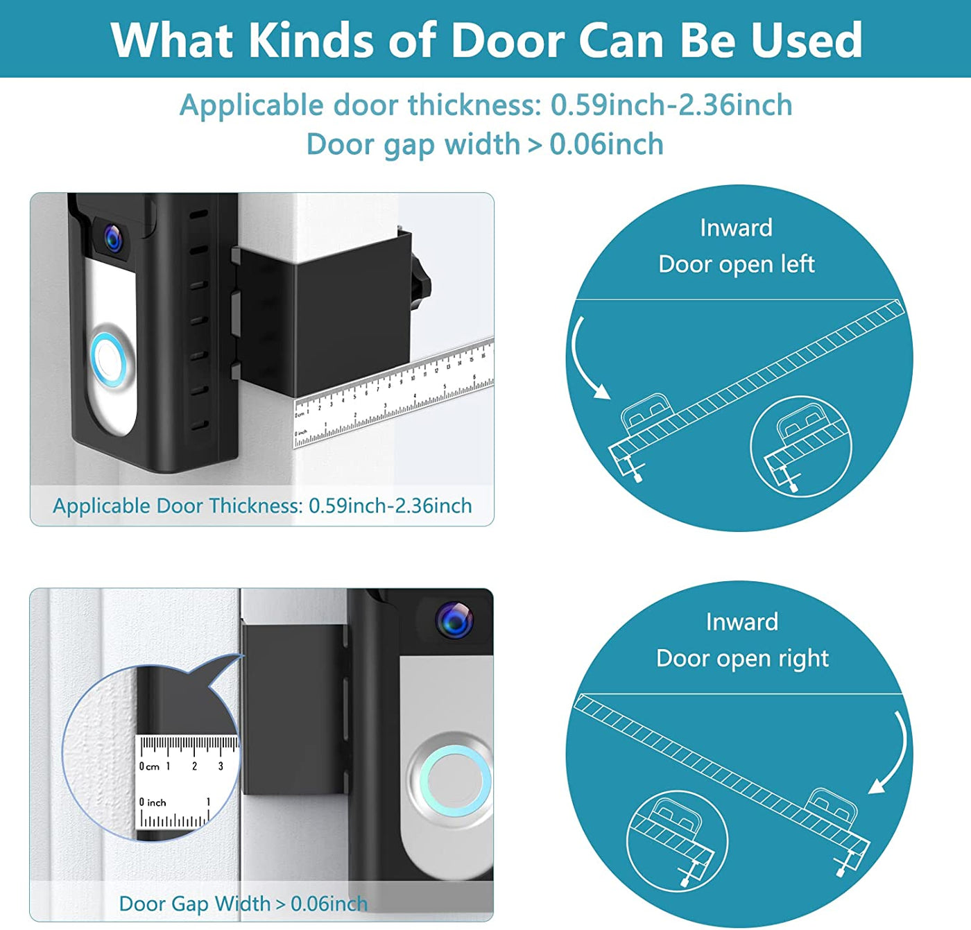 2023 Upgrade Anti-Theft Video Doorbell Mount