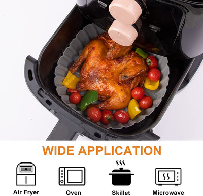 Air Fryer Liner, 7 Inch~8 Inch Reusable Silicone round