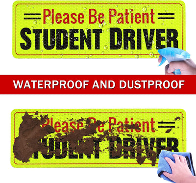 Student Driver Magnet for Car,Please Be Patient Student